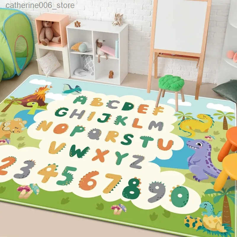 Kids Play Mat ABC Classroom Rug Non-Slip Cute Alphabet Rug Kids Floor Mats Carpet Playroom Mat for Kids Room Classroom Playroom y250609L27F