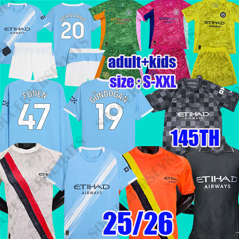 man city 25 26 HAALAND MARMOUSH SOCCER JERSEY GREALISH MAN CITIES ALVAREZ player DE BRUYNE FODEN football tops shirt men kids kit DOKU Mancheste rs city jerseys 2025
