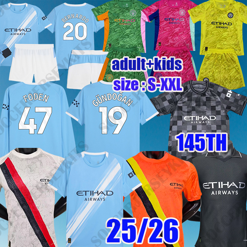 man city 25 26 HAALAND MARMOUSH SOCCER JERSEY GREALISH MAN CITIES ALVAREZ player DE BRUYNE FODEN football tops shirt men kids kit DOKU Mancheste rs