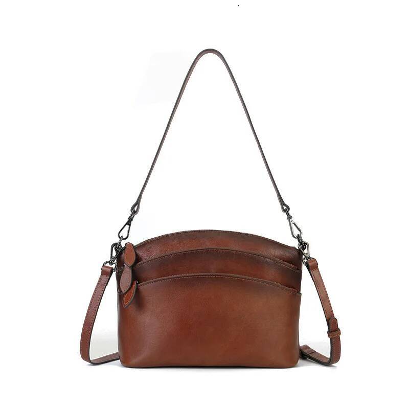 2025 Hot Sale High Quality Real Leather Shell Hobo Bags Women Handbag Designer Vintage Shoulder Crossbody Bag Large Capacity