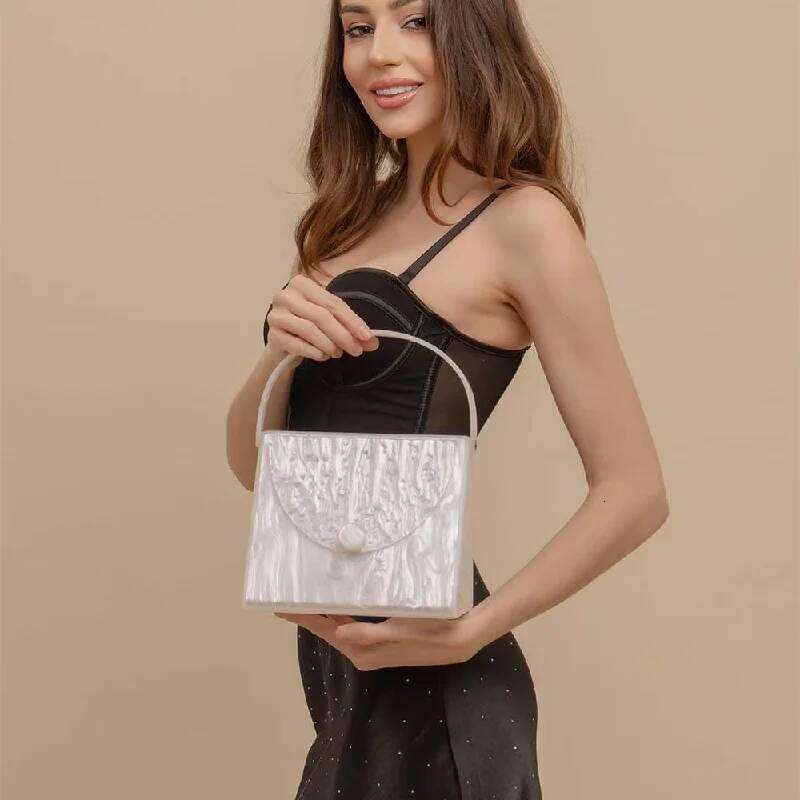 New Brand Acrylic Evening Bags Black Amber Leopard Clutch Purse Designer Women Wallet Wedding Bridal Party Prom Handbag
