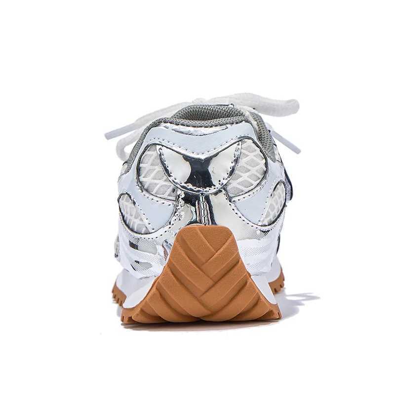 2025 Summer Toddler Kid Breathable Orbit Metallic Rubber Mesh Sneaker Children Casual Fashion Shoe Boy Girl Sports Walking Shoes Z250609