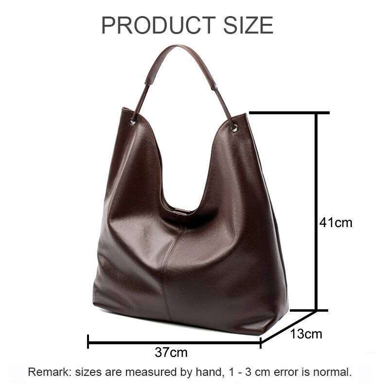 New Women's Large Capacity Genuine Leather Handbag Fashion Single Shoulder Underarm For Ladies Commuting Stylish Girls Bag