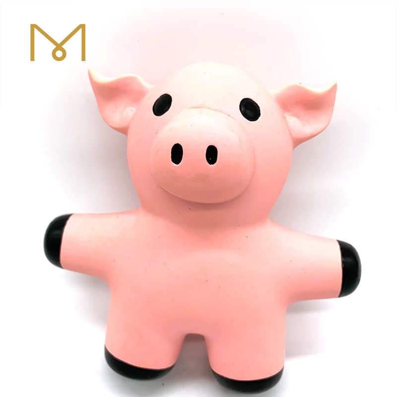 Squeaky Latex Pig Dog Toys Durable Custom Adorable Pink Screaming Sound Chew Cute Toy for Dogs 2pcs/Pack