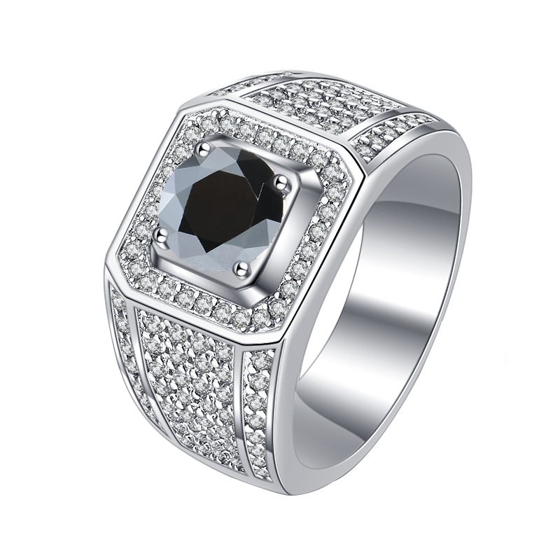 Elegant 925 Sterling Silver Jewelry: Men's Designer Wedding Band Featuring Sparkling Moissanites