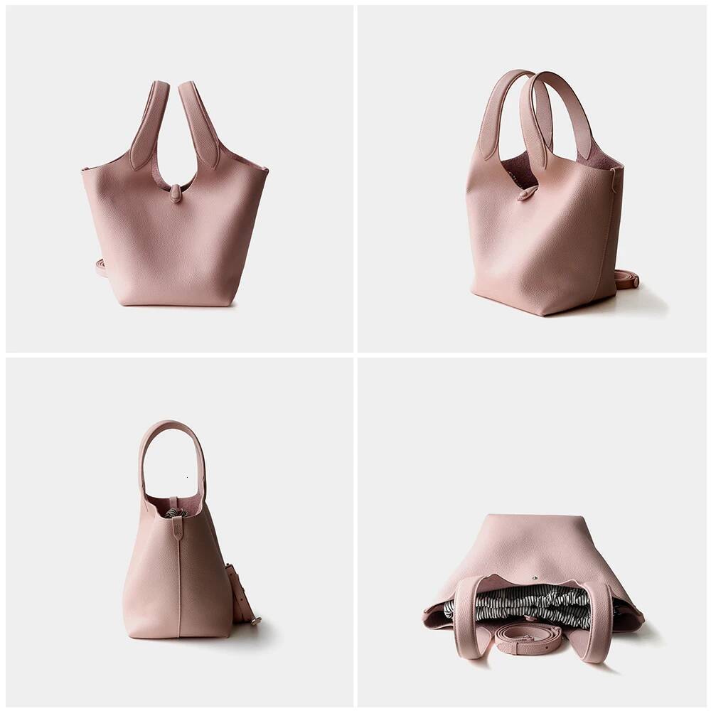 2025 Personalized Custom Leather Women's Free Lettering Hand Bucket Commuting And Casual Large Capacity Crossbody Bag