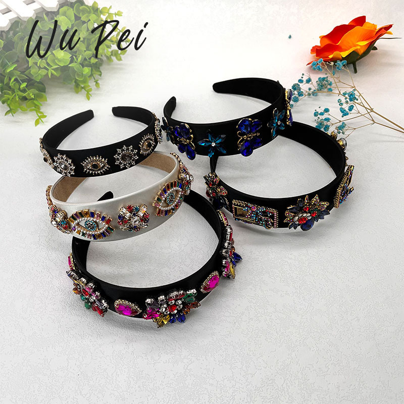 Creative Rhinestone Headband Elegant Style Sweet French Ethnic Style Hair Accessory Headband 230302