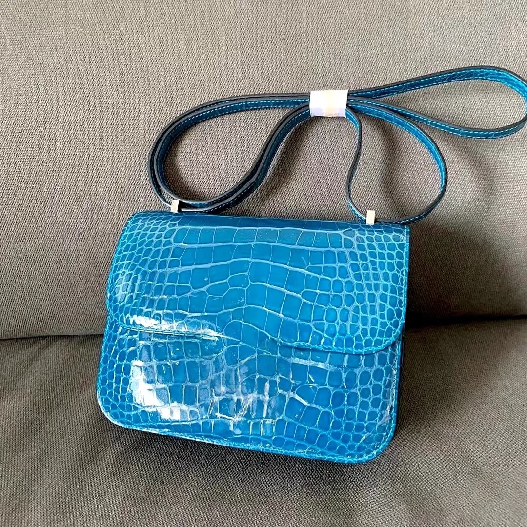 Designer Bag Womens Shoulder Mini Leather Crossbodys Handbag with Metal Clasp Luxury Messenger Tote Crocodile Pattern Women Small Square Constance