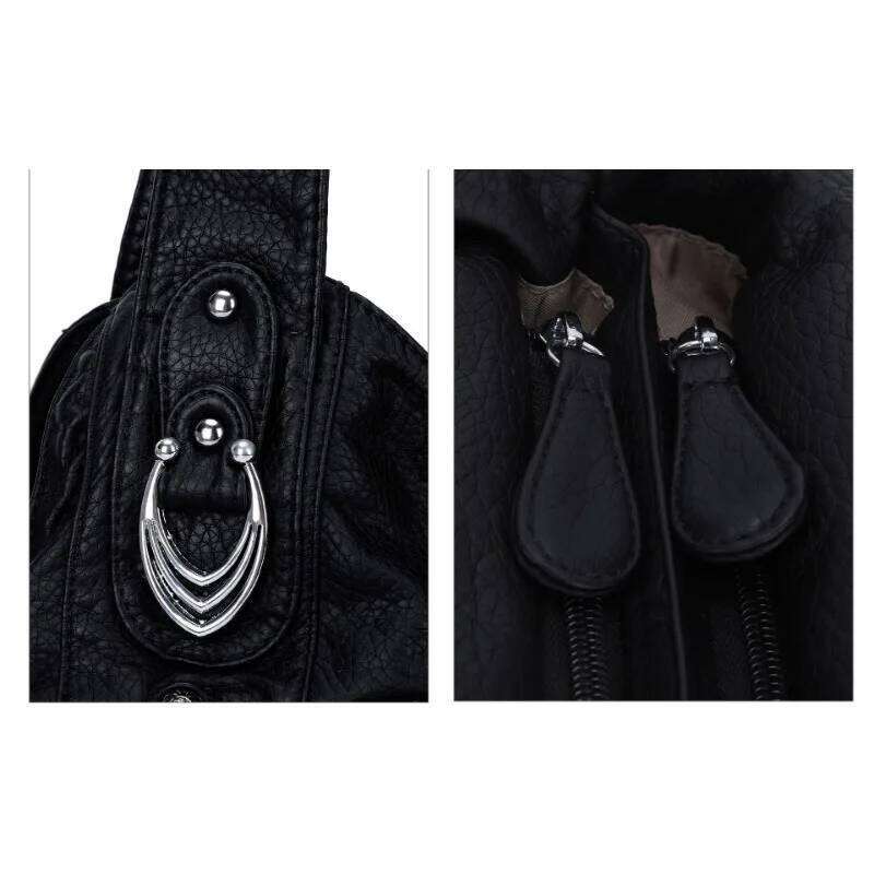 Women Fashion Vintage Handbags Ladies PU Leather Y2k Bags Female Satchel Big-Capacity Shoulder Purse Bag Bolsa Feminina