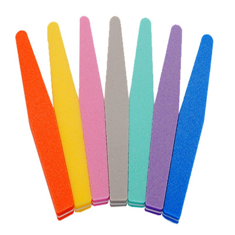 Prismatic shape Nail Art Sanding Buffers nails file Manicure Pedicure Tool Customized sponge polishing strip