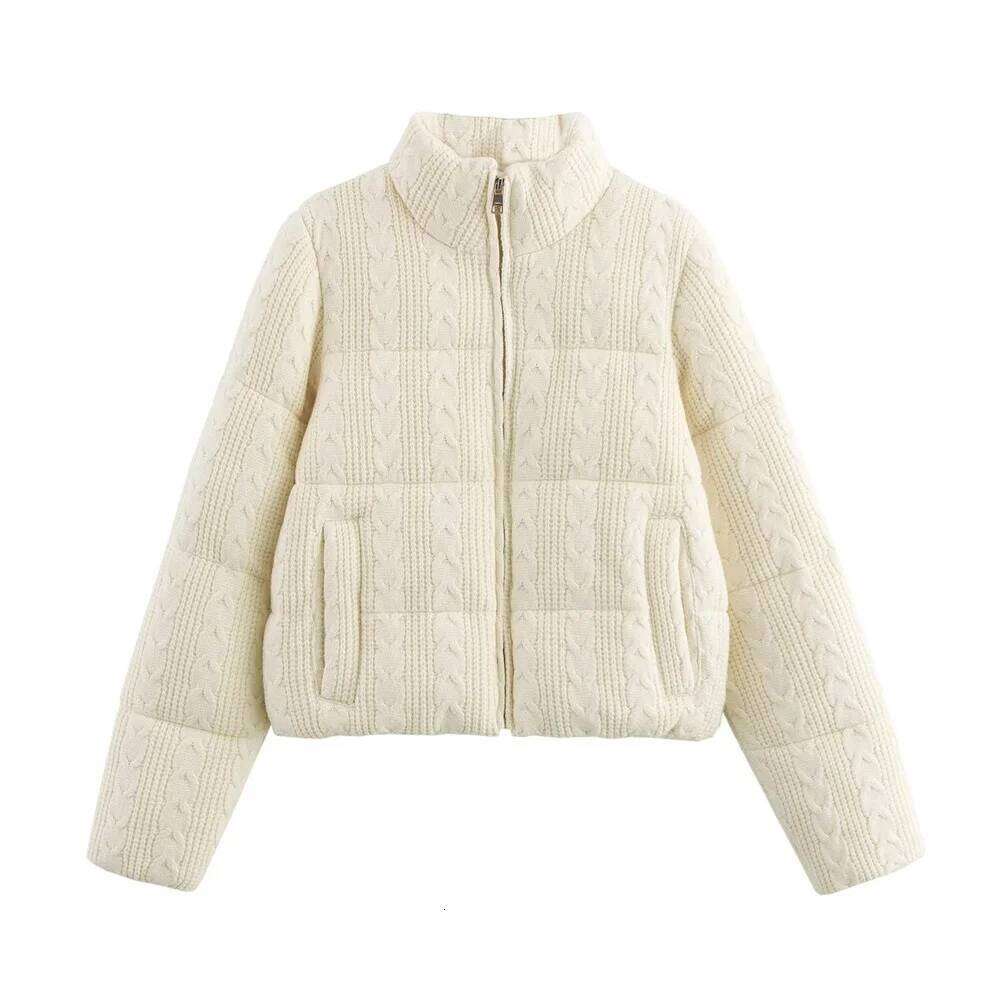 RARF High Collar Breadwear Cotton Clothes Knitted Thick Jacket Coat Autumn/Winter New Women's Clothing