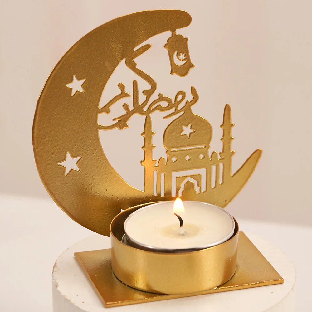 Ramadan Decoration Candle Holder Ramadan Candlestick Ornament Ramadan Candle Holder Islam Muslim Party Decor Desk Accessorie 250605
