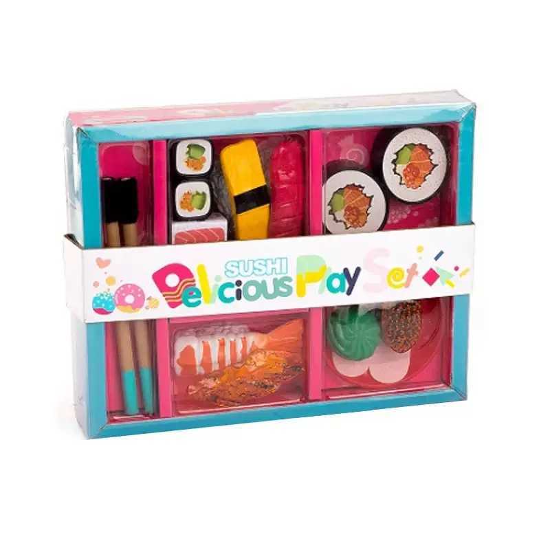 Childrens Simulation Japanese Sushi Pretend Kitchen Food Toys Pretend Play Food Mini Sushi Set Pretend Kitchen Toys For KidsXJ250609