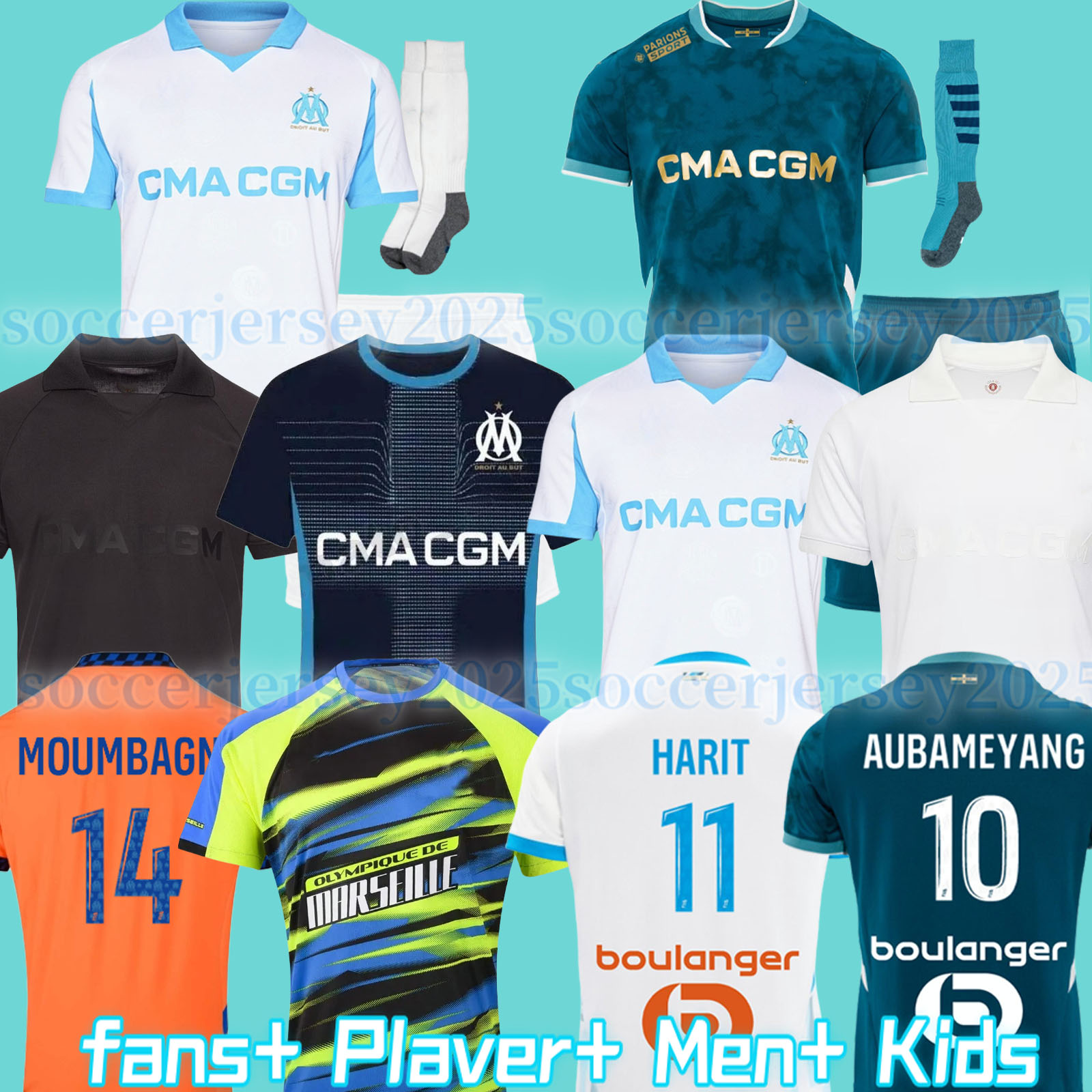 24 25 26 maillot de foot GREENWOOD Soccer jerseys OUNAHI harit 2024 2025 OM man KIDS football shirt hommes enfants NDIAYE MOUMBAGNA Mbemba Veretout SARR FANS player