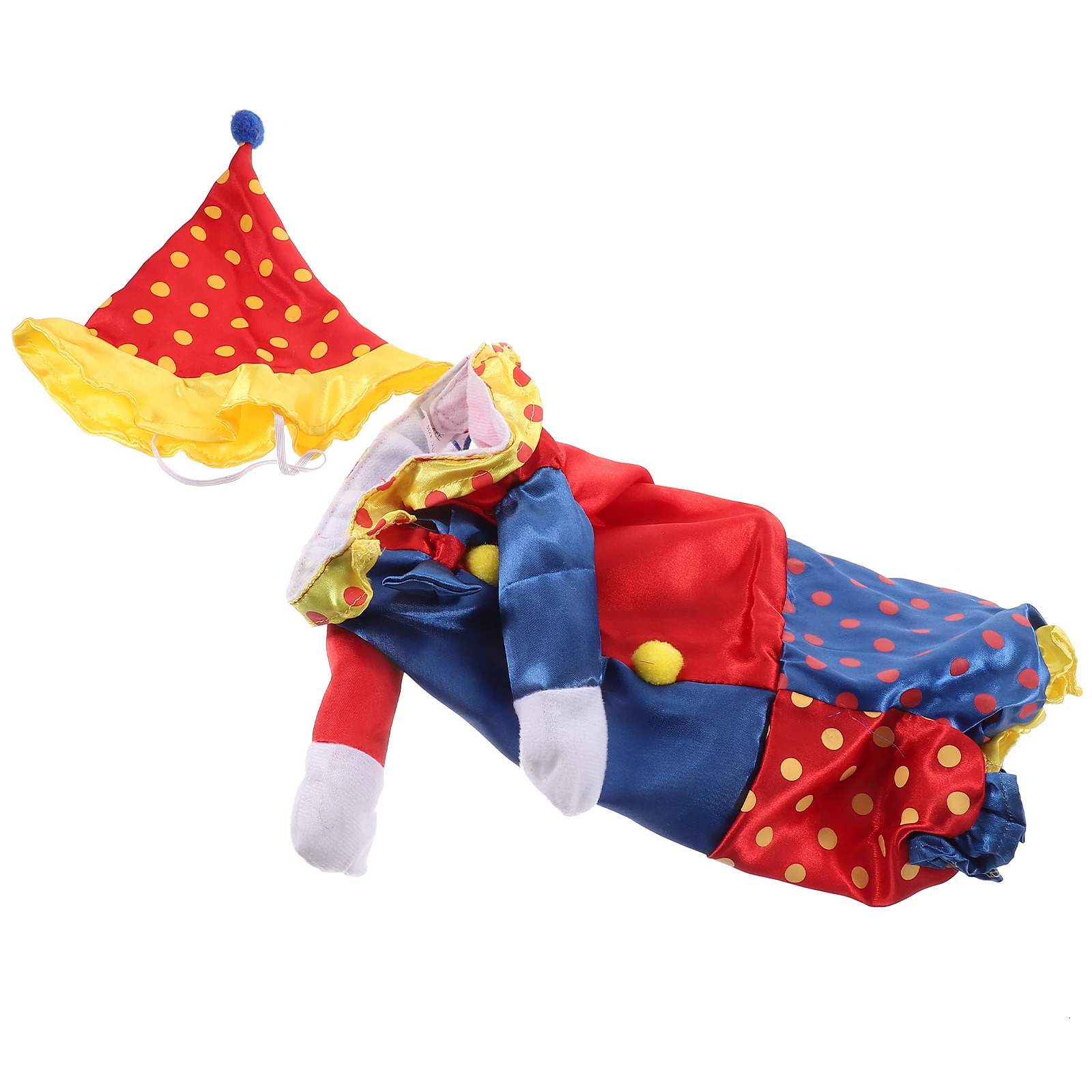 Clown Costume for Puppy Raincoat Circus Dog Costumes Outfit Dogs Apparel Dresses 250609