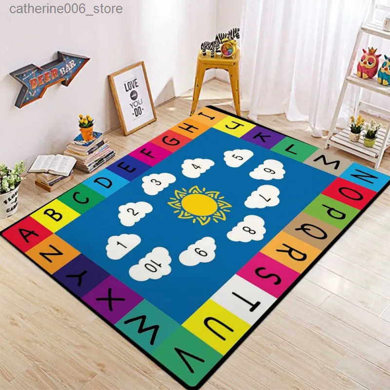 Classroom Rug for Kids Education Carpet for Children Colorful Seating Area Classroom Rugs Kids Seating for School Playroom y250609DPJU