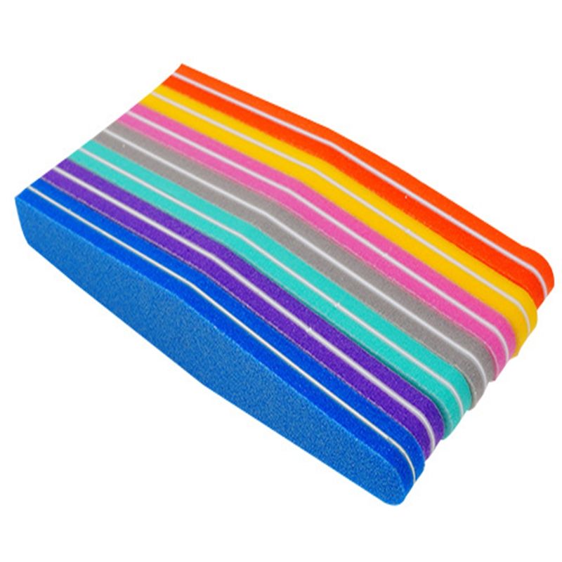 Prismatic shape Nail Art Sanding Buffers nails file Manicure Pedicure Tool Customized sponge polishing strip