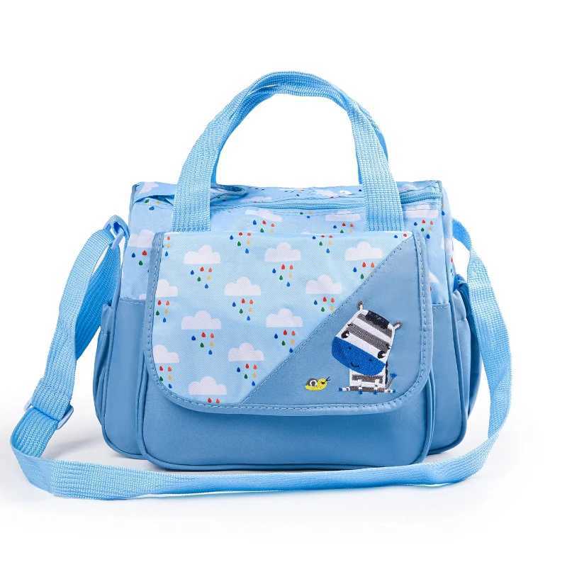 New Cute Animal Printed Mommy Bag Five Pieces Suits Multifunctional Large Capacity Maternity Baby Mother Diaper Bag For Travel y250609P629