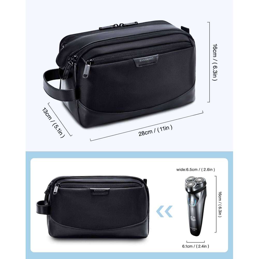 Bag BAGSMART Large Toiletry Organizer Dopp Kit Makeup Bag Waterproof Cosmetic Bags Men's Travel Necessaire