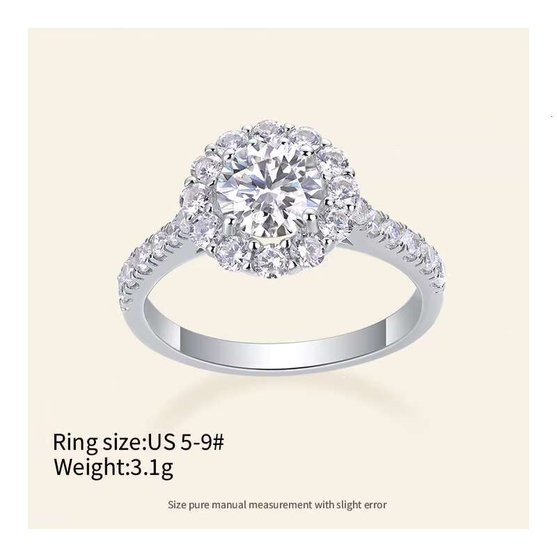 1 PCs to Customization Moissanite Set Hip Hop Ring Moissanite Wholesale Silver Rings 925 Silver Engagement Ring