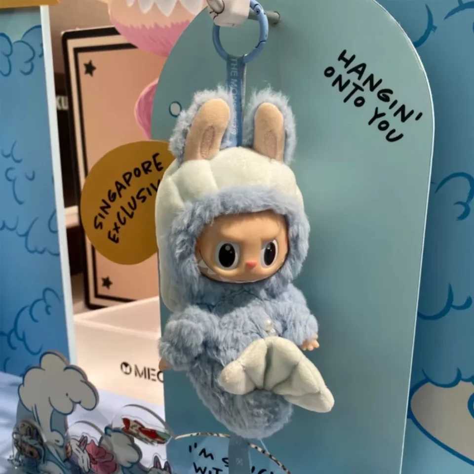 Labubu The Merlion Monsters Beat Aron Enamel Face PVC Figurine Tabletop Ornament Merbubu Kaii Doll Kid Birthday Gift Y250609