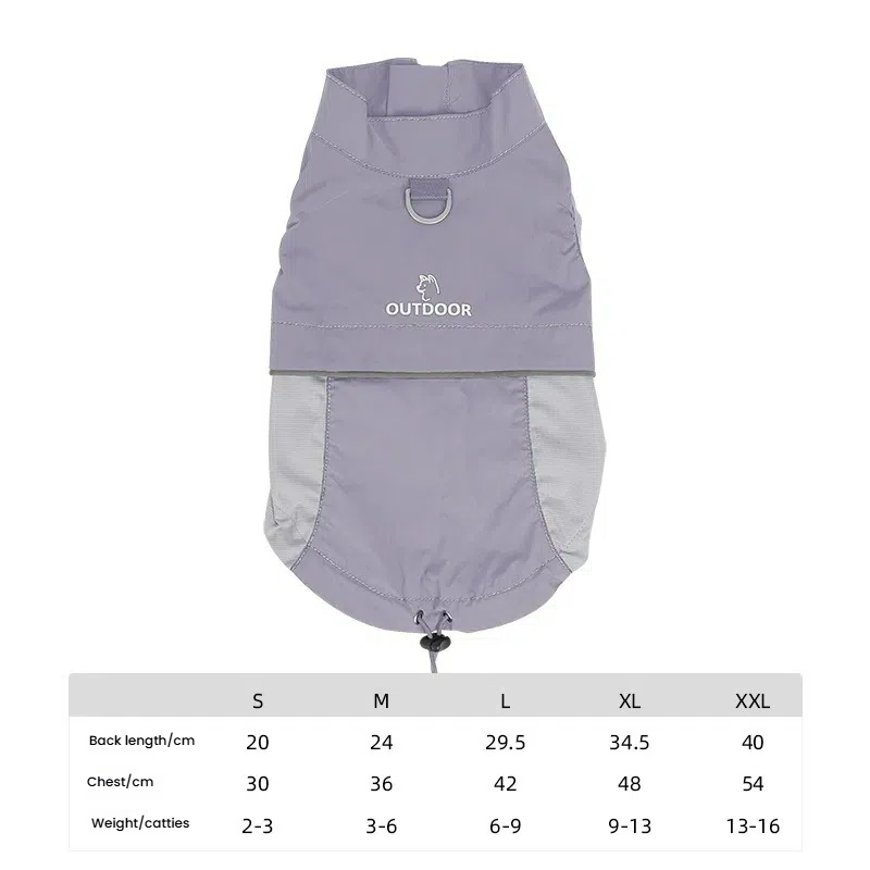 Outdoor Pet Sun Protection Vest with UPF300+ & Safety Zipper - Breathable Dog & Cat T-Shirt