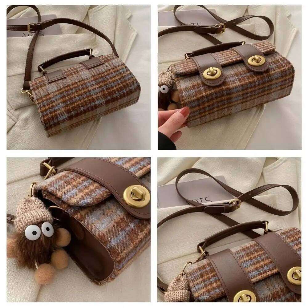 Hot Selling The New Popular Boston Crossbody Bag With A Hand-Held Pillow And Grid For Commuting Designer Bags