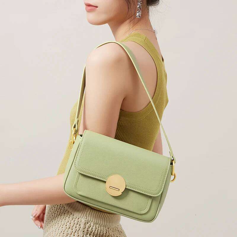 New Green Women Shoulder Spring Summer Elegant Underarm Small Leather Ladies Crossbody Bag Handbags