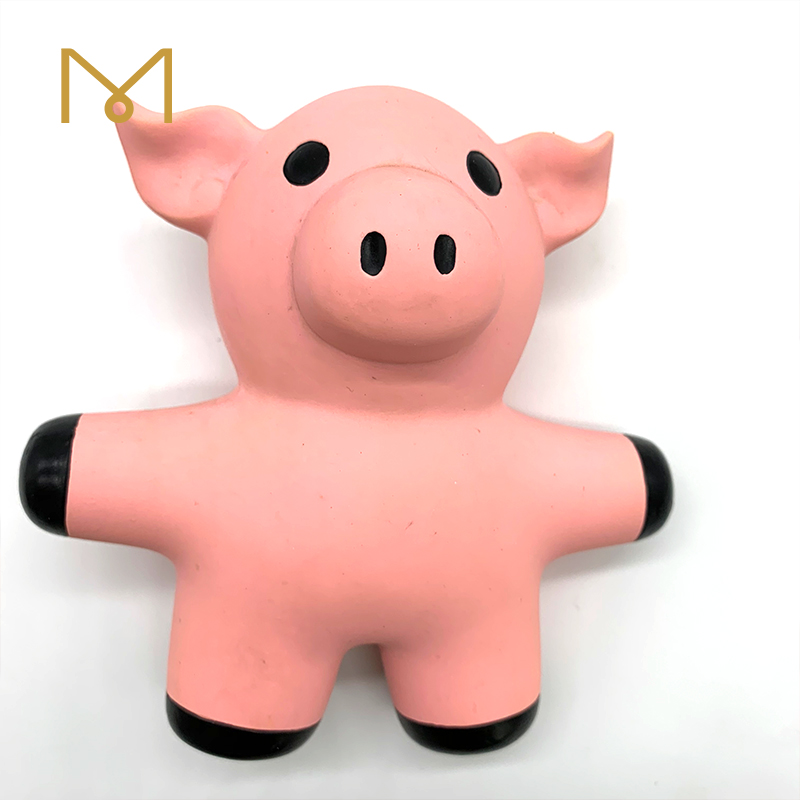 Squeaky Latex Pig Dog Toys Durable Custom Adorable Pink Screaming Sound Chew Cute Toy for Dogs 2pcs/Pack