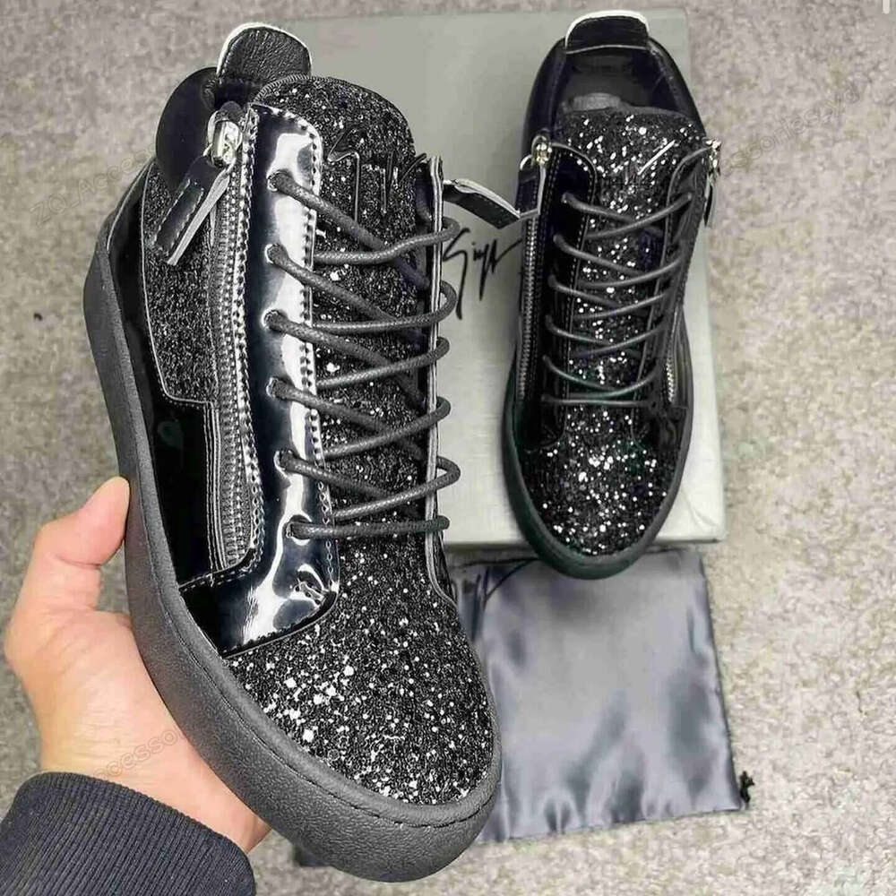 Giuseppe Zenotti Zanottiism Zanotiism Giussepe Sneakers Shoes Top Quality Mens Womens Designer Shoe Frankie Leather High Sneaker Man Woman Rhinestone B79