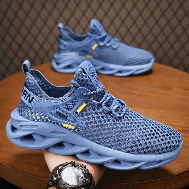 Men's Summer Mesh Sneakers NEW hot - Breathable for Casual Outdoor Running Tennis Hiking & Platform Loafers Style