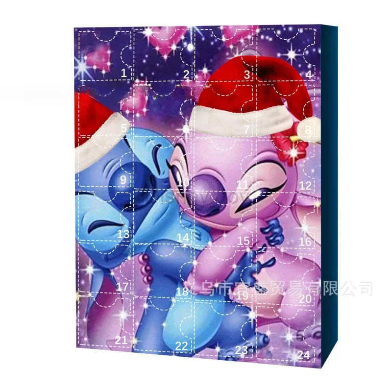 Disney Christmas Blind Box Stitch Mickey Mouse Christmas Advent Calendar Toy Story Yoda Box Toy Gift Anime Figure Surprise Gift Y250609