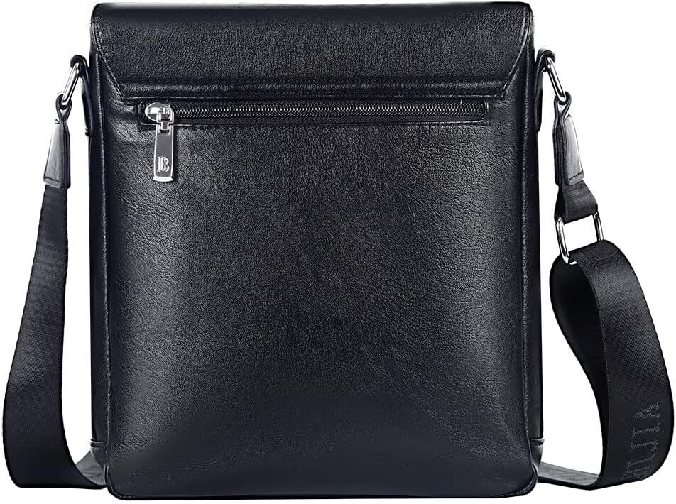 Men's Crossbody Bag, Vegan Leather, Shoulder Purse Side Sling Satchel, Small Messenger for Travel Work Daily