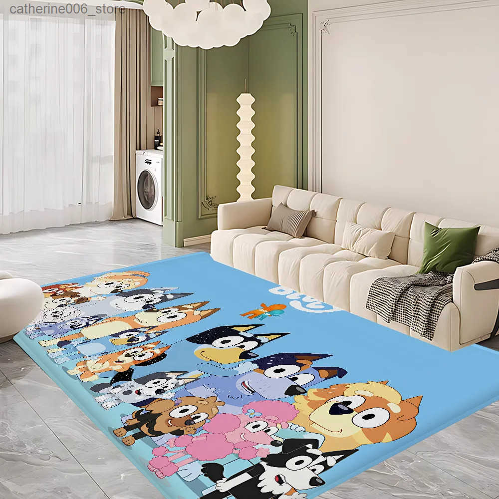 B-Blueys Cartoon Hallway Carpet Washable Non-Slip Living Room Sofa Chairs Area Mat Kitchen Doormat Area Rug y2506093FYL