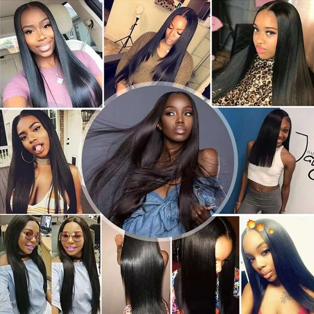 Brazilian 4 20 inch Virgin Straight Bundles Natural Black Color 100% Human Hair