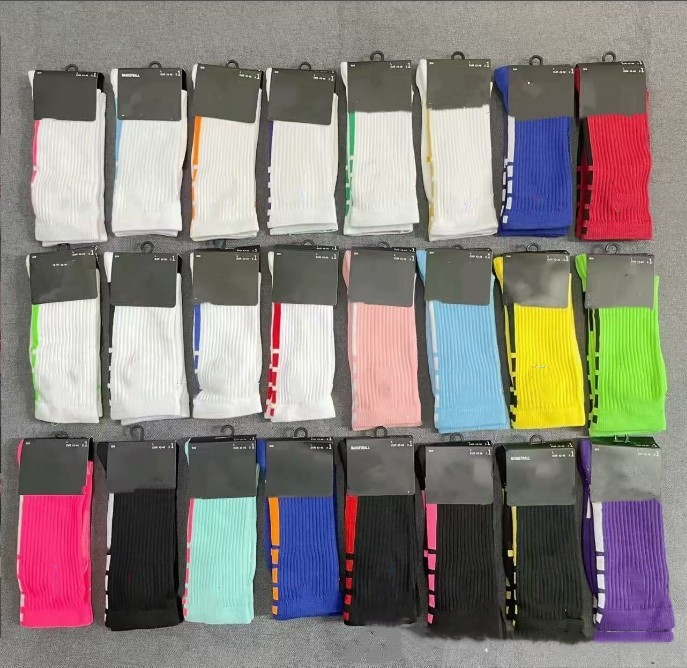 Designer Long Socks Stockings Basketball Socks Men Knee High Socks Thick Bottomed Sports Runner Cotton Socks Gym Breathable Sock WLL