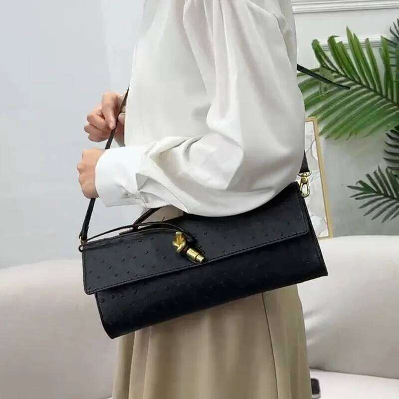 Retro Baguette Flip Clutch Purse Elegant Lady Evening Handbag Women's Dress Prom Party Wedding Shoulder Top-Handle Bag