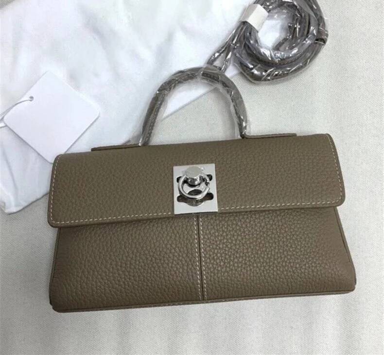 Hong Kong Women's Cf Wallet Gold Buckle Leather Famous Quality Square Messenger Designer Brand Crossbody Briefcase Bags