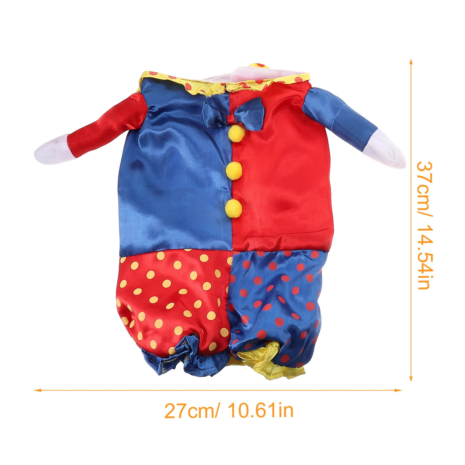 Clown Costume for Puppy Raincoat Circus Dog Costumes Outfit Dogs Apparel Dresses 250609