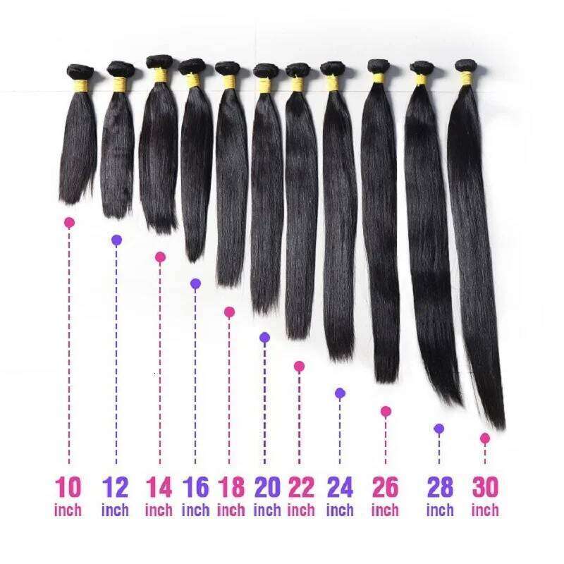 KL Brazilian Straight 3 Bundles Deal 100% Human Extensions Remy Hair Weave Natural Black Color 3Pcs/Lot Double Weft