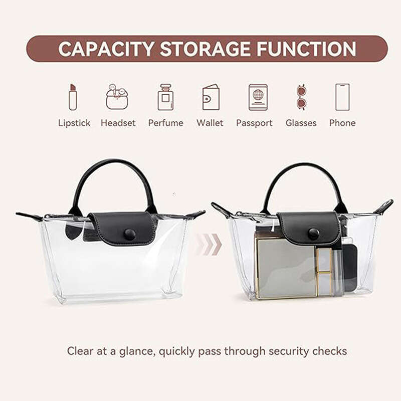2025 New PVC Transparent Single Shoulder Crossbody High-end Feel Women's Bag Portable Fashion Handbag