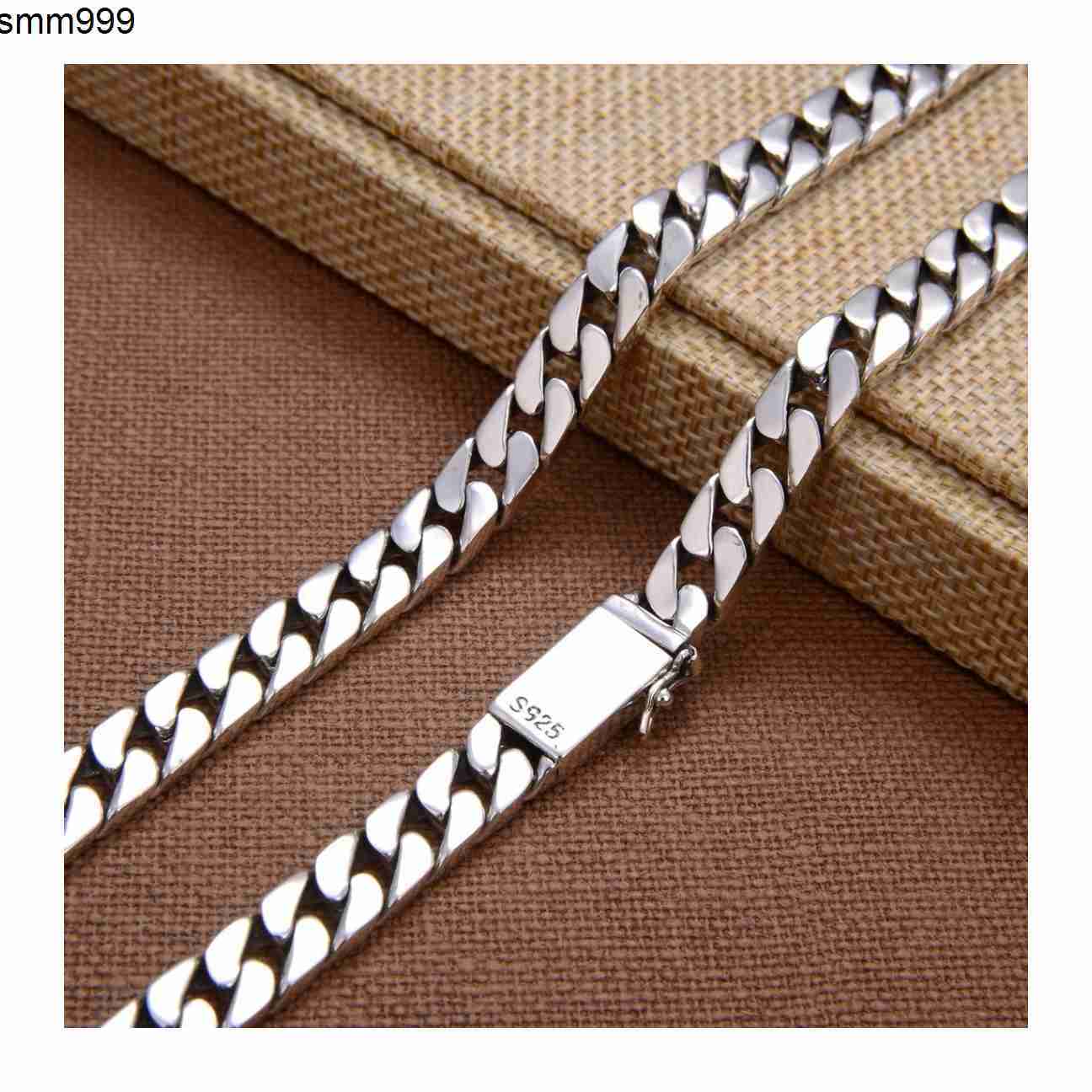Factory Wholesale Sterling 925 Silver Trendy Luxury Jewelry Daily WearBuckle Miami Cuban Link Chain Necklace for Men Hip Hop