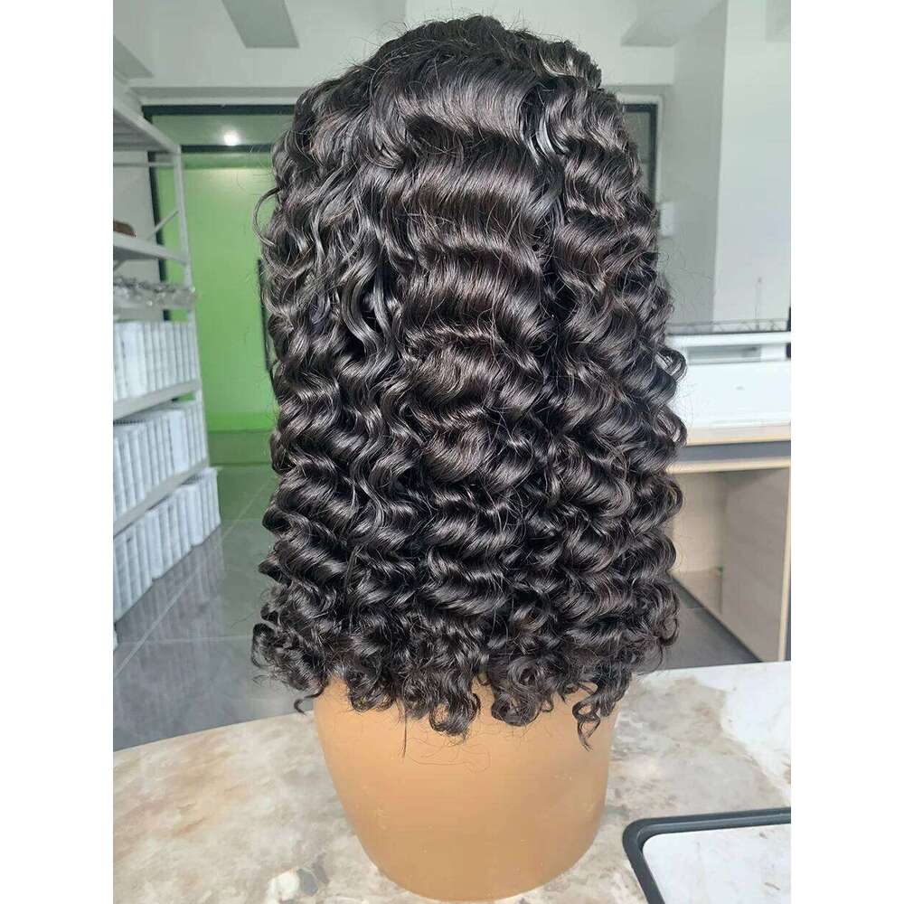Best Sell Bob Deep Wave Lace Front Wig 13x6 13x4 Full 250 High Density Raw Vieamese Natural Black Wet and Wavy Human Hair Wigs