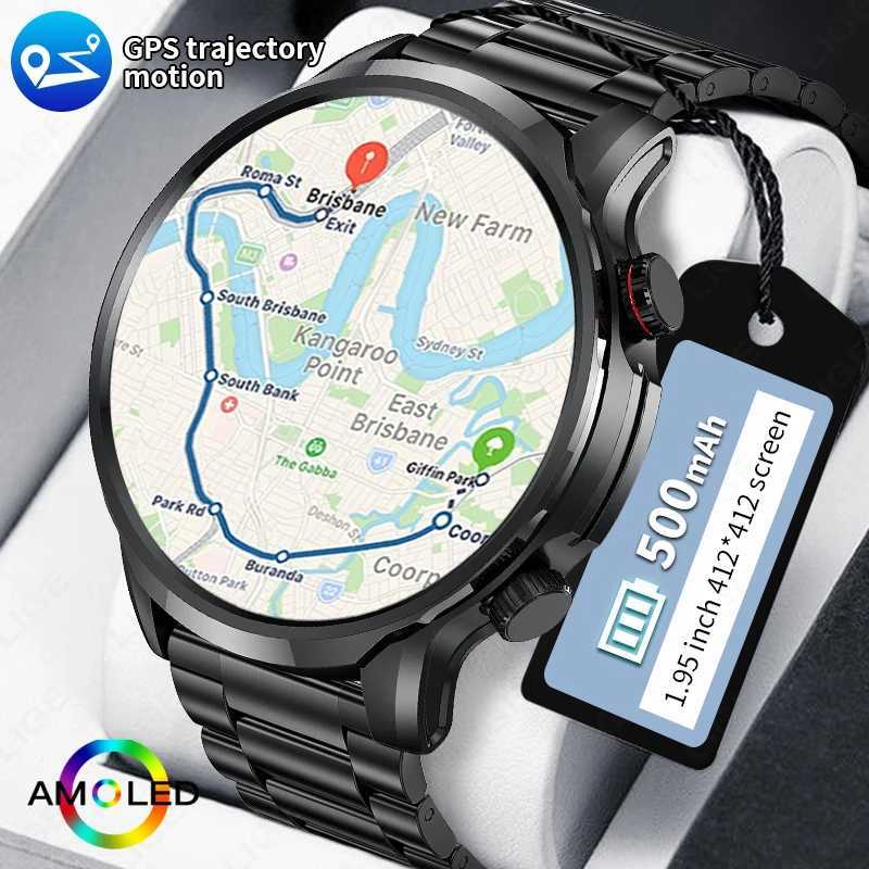 LIGE New 1.95 HD Extra Large Screen GPS Outdoor Professional Sports Smart Watch for Men and Women with Heart Rate and wireless connections Call Smartw