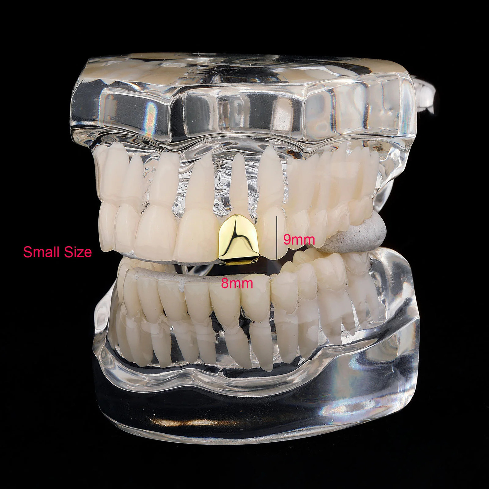 RACHELZ HipHop Classic Single Teeth Golden Tooth Caps Decor 14K Gold Plated Dental Grills Body Jewelry For Women Men 250606