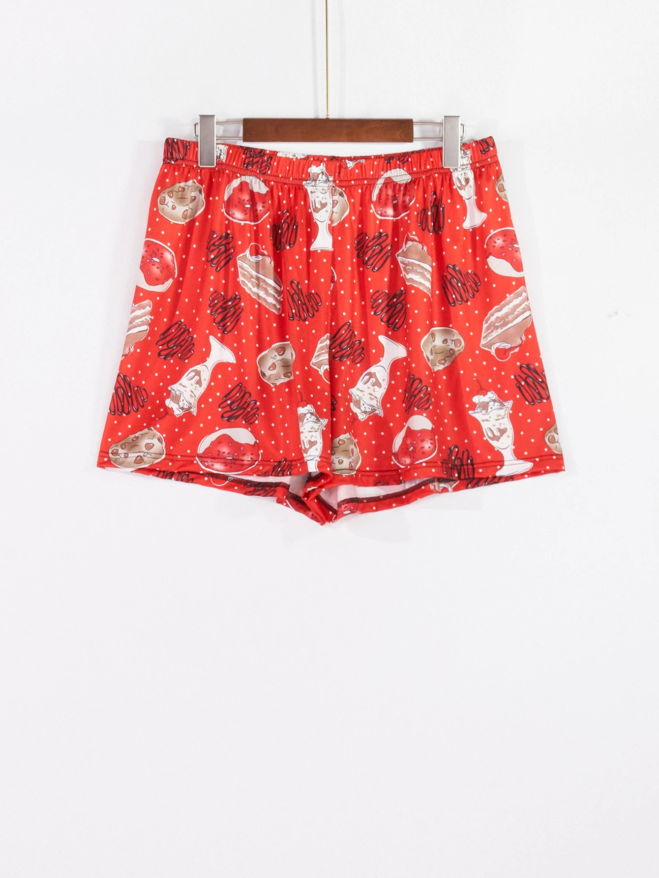 Plus size home wear pajama set short sleeved shorts milk silk material 1XL5XL various sizes for external 250603