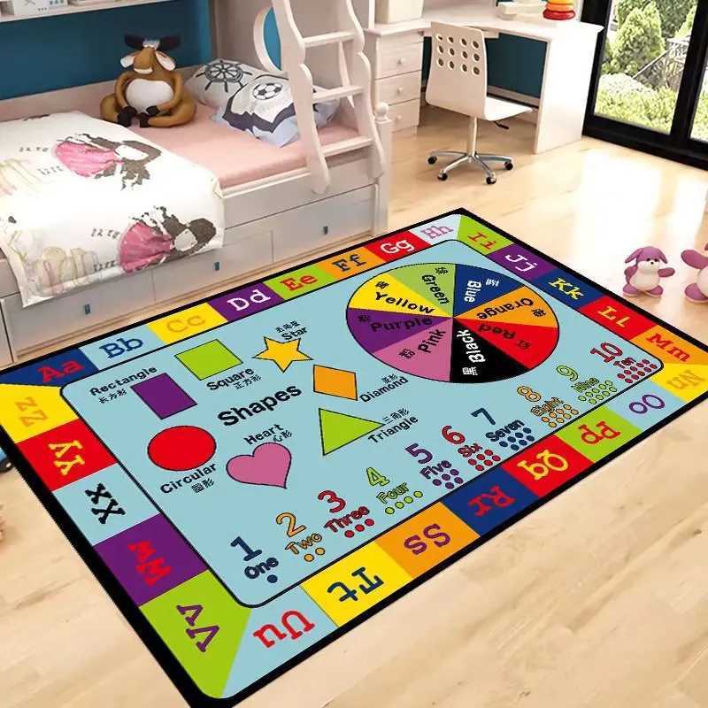 VIKAMA Cartoon Hopscotch Floor Mat Childrens Room Game Carpet Climbing Mat Educational Early Education Mat Home Decoration y250609KFCI
