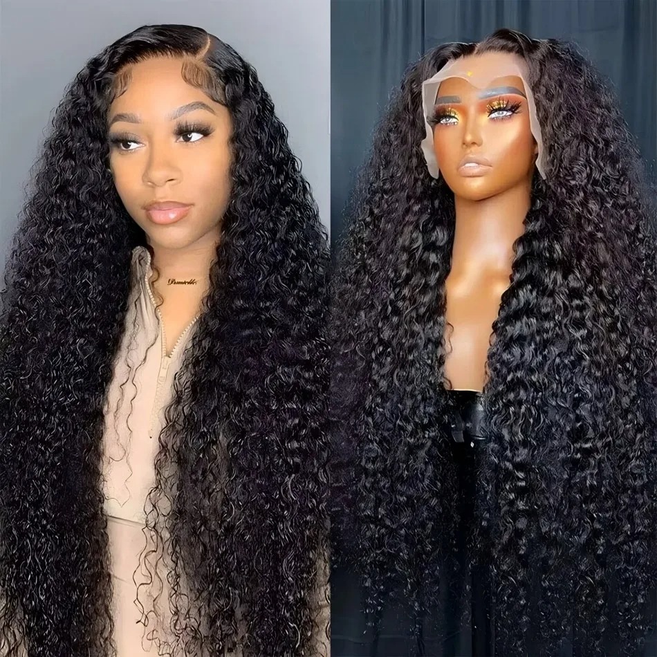 Kinky Curly Wigs 13x6 HD Lace Frontal Wig Glueless Human Hair Afro Curly Lace Front Human Hair Wigs HD Lace Closure Wigs Synthetic
