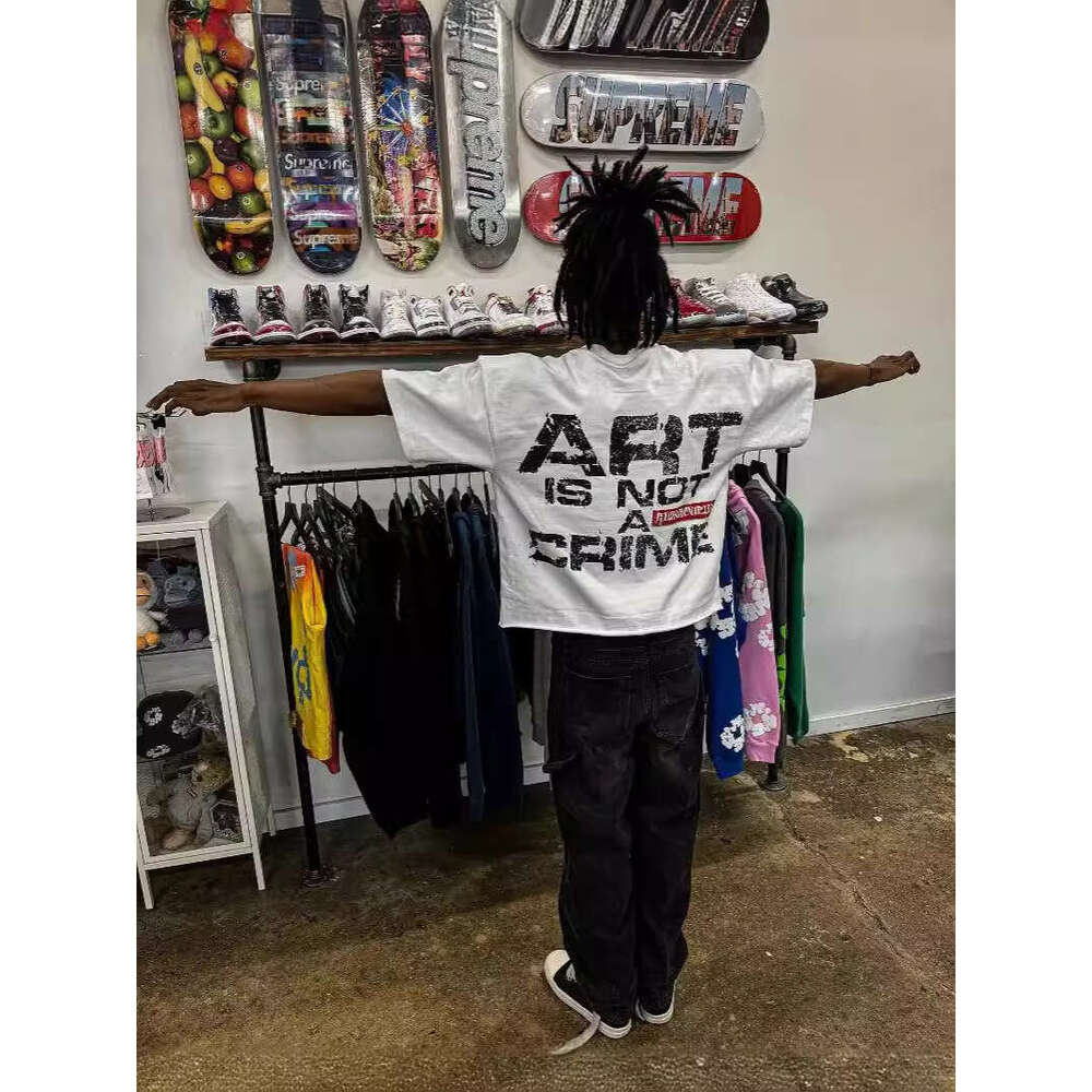 Y2K fashion Oversized Printed Short Sleeve Men's T-Shirt Casual Harajuku Streetwear Top Couple