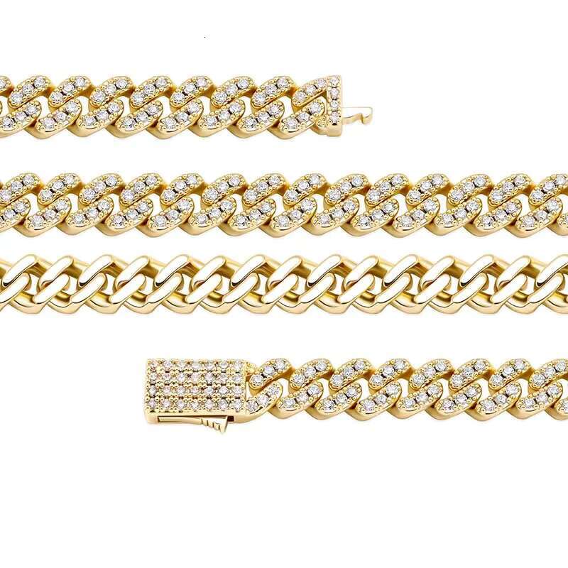 OACOCA New Hip Hop Cuban Link Chain Jewelry 6mm Gold Plated Silver Rose Iced Out Custom Names Necklace for Women Men